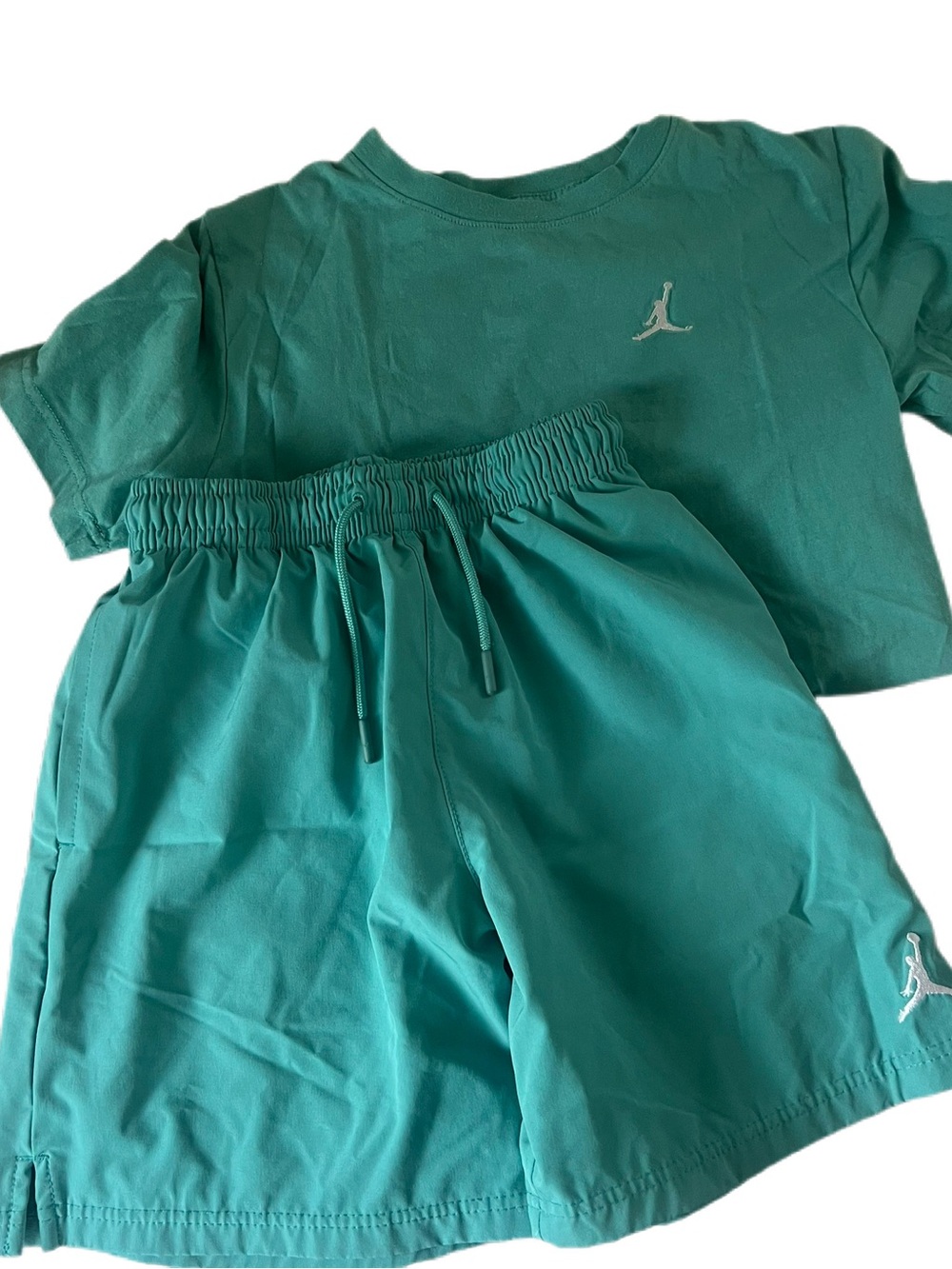 Jordan Teal Kids Athletic Shorts - Teal Green Sport Bottoms